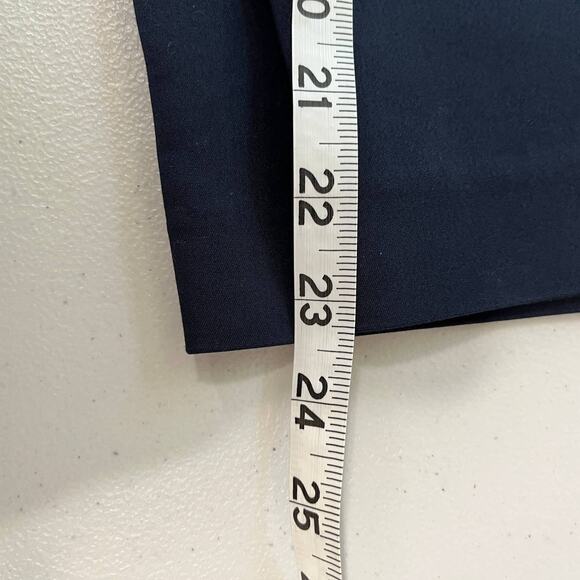 Larry Levine Navy Blue Cotton Blend Zip Pockets Cropped Ankle Pants 8P - Picture 13 of 14